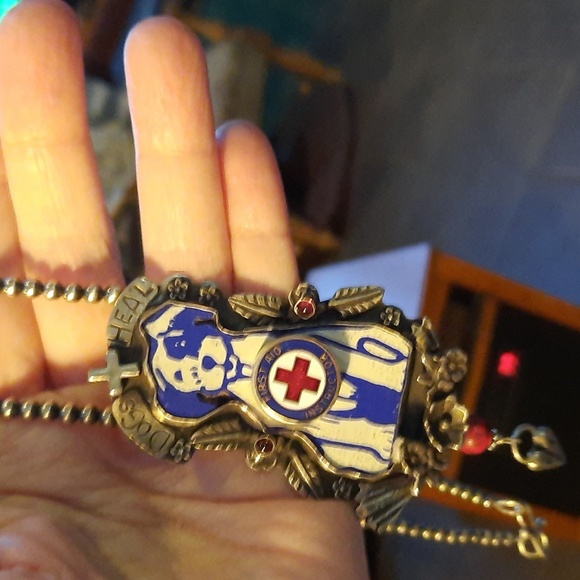 Sweetbird Studio Blue and Silver Lucky Dog Necklace - Picture 6 of 7